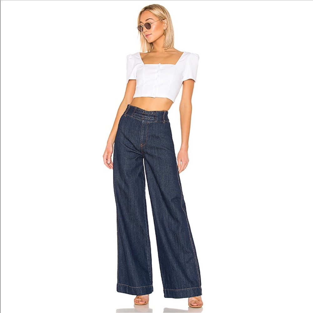 NWOT Free People Big Bell Jeans dk denim - Sz 27
